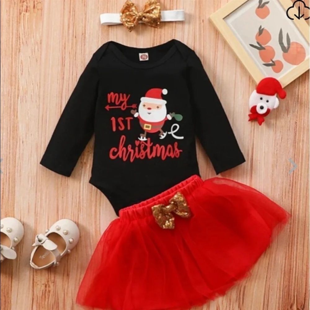 MY First Christmas Dress Set